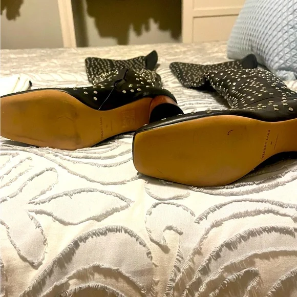 Helmut Lang Thigh-High Studded Leather Boots - Picture 8 of 8